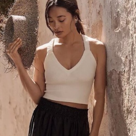 Anthropologie Tops - NWT Maeve strappy white crop tank